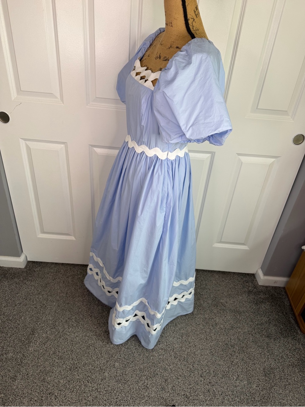 NWT English Factory Cottagecore Maxi Dress Blue Size M $220 - Picture 4 of 13